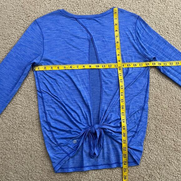 Lululemon Beat The Heat Long Sleeve Heathered Blazer Blue Size 6 - Picture 5 of 5